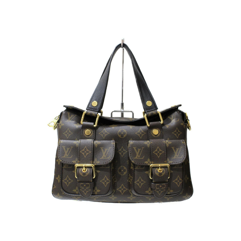 LOUIS VUITTON Manhattan Monogram Brown Black 2way Shoulder Bag End